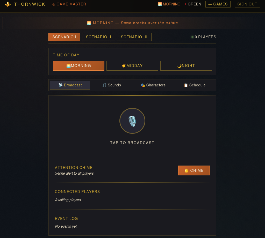 Thornwick GM interface